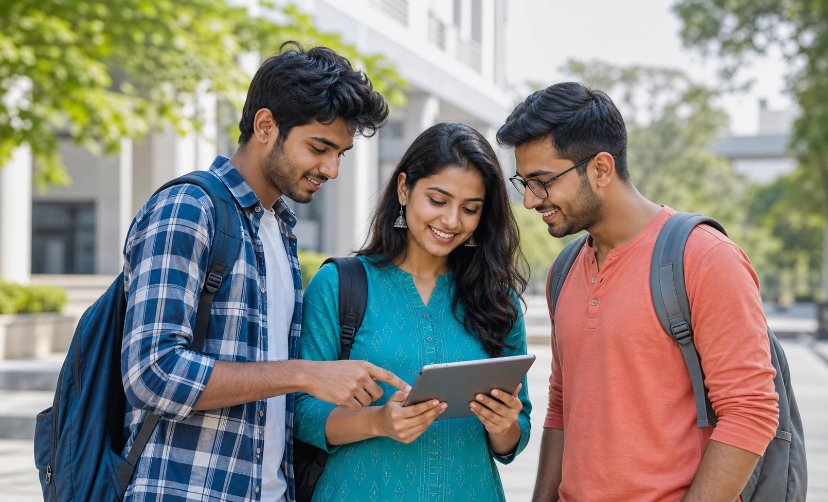 Students exploring education options with The Scholar Portal